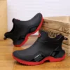 Rain Shoes for Men Waterproof, Anti-slip and Wear-resistant Short Rain Boots Fishing Rubber Shoes Kitchen Water Shoes